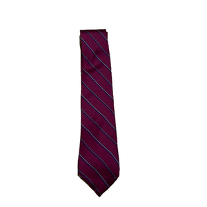 Cromwell & Stokes Burgundy Striped Silk Tie